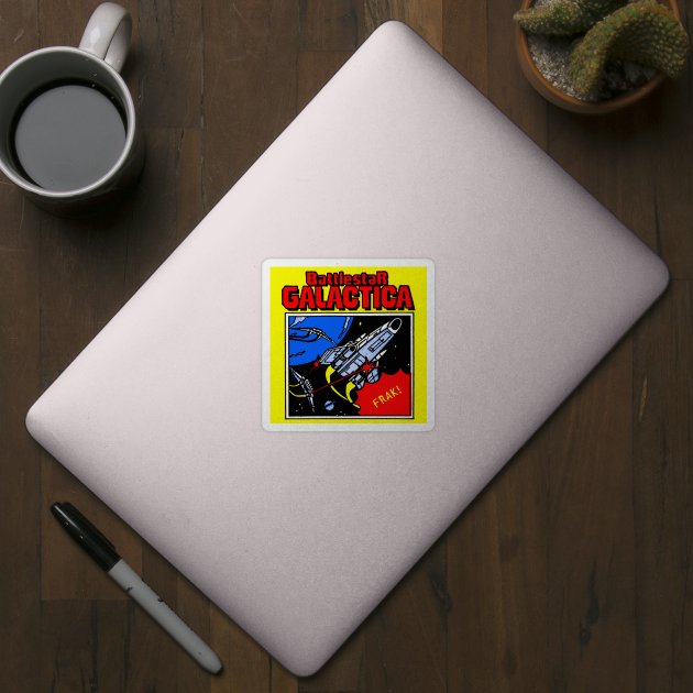 Battlestar Galactica Retro Comics Sticker by katmargoli